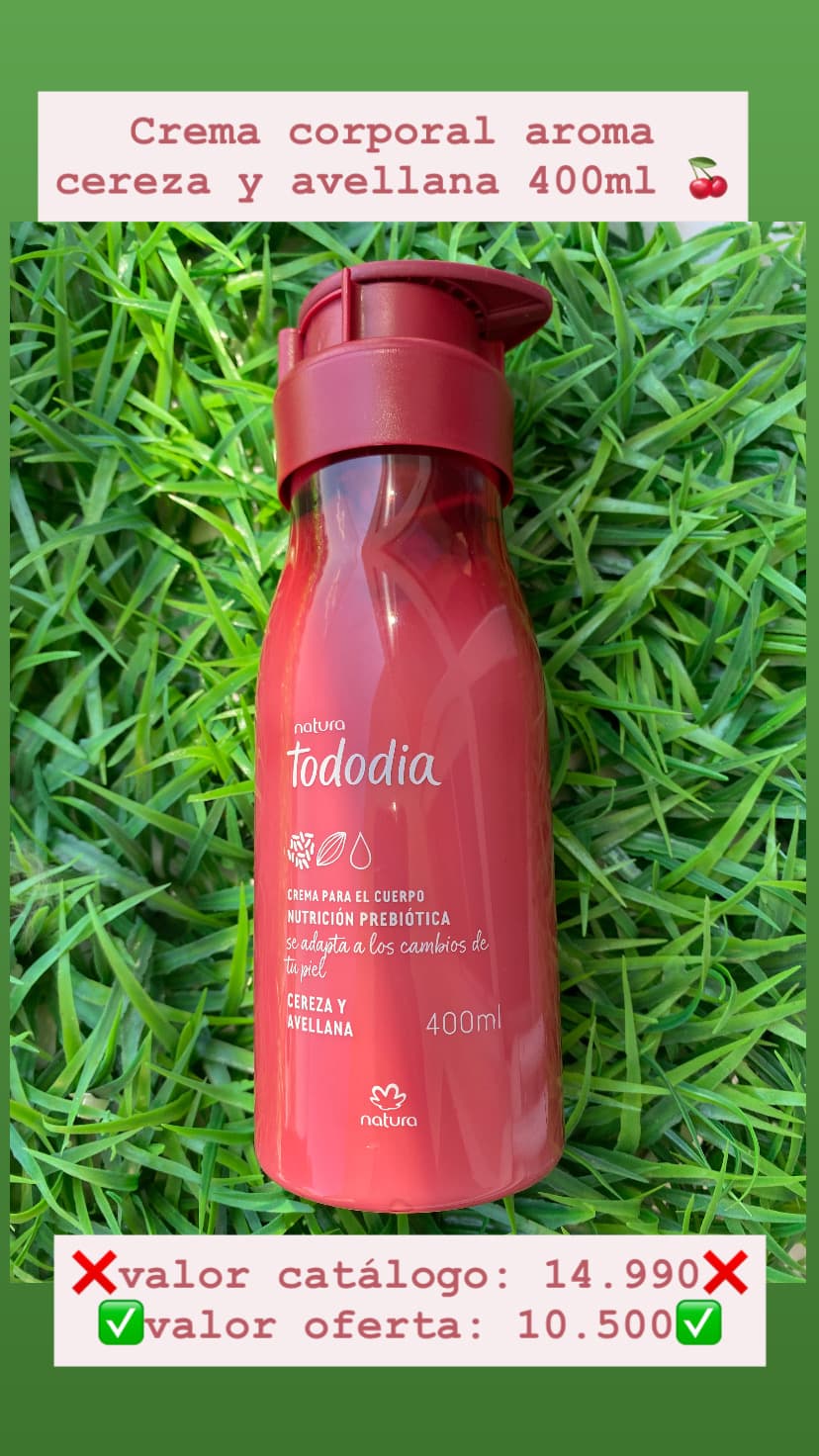 Crema Corporal Tododia Cereza y Avellana 400ml